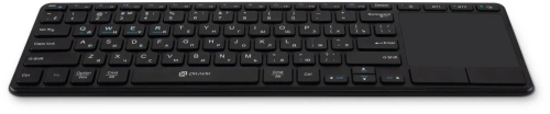 Клавиатура Оклик K614W черный USB беспроводная slim Multimedia Touch (1979327) [1979327]
