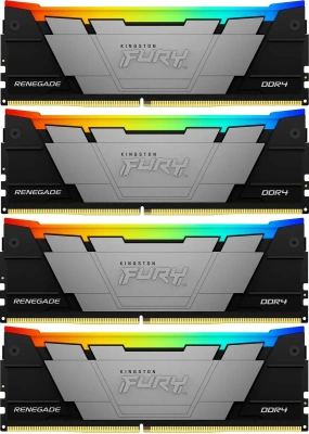 Оперативная память Kingston DDR4 4x16GB 3600MHz KF436C16RB12AK4/64 Fury Renegade RGB RTL Gaming PC4-28800 CL16 DIMM 288-pin 1.35В kit dual rank с радиатором Ret [KF436C16RB12AK4/64]