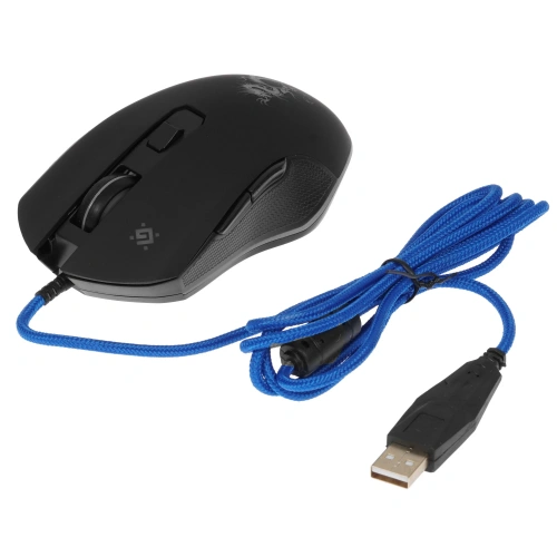 Мышь проводная Defender Sky Dragon GM-090L черный, 3200 dpi, USB [52090]