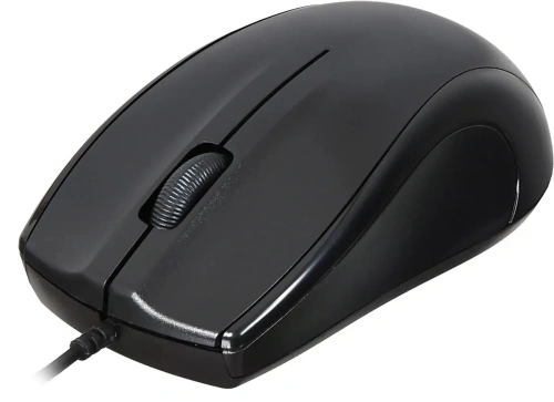 Мышь проводная Oklick 185M черный, 1200 dpi, USB, кнопки - 3 [185M черный]