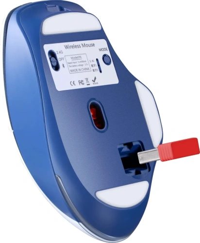Мышь беспроводная Defender Tisa GM-126 белый/синий, 1600 dpi [52126]