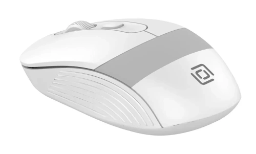 Мышь проводная Oklick 310M белый/серый, 2400 dpi, USB, кнопки - 4 [1869103]