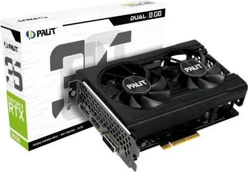 Видеокарта Palit RTX3050 DUAL 8G V1 [NE63050018P1-1070D V1]
