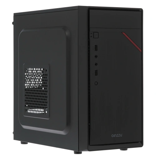 Корпус Ginzzu D180 2*USB 2.0,AU w/o PSU [Ginzzu D180]