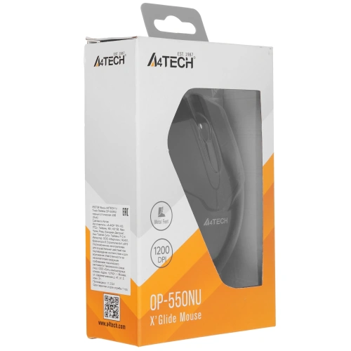 Мышь проводная A4Tech черный, 1000 dpi, USB, кнопки - 3 [OP-550NU]