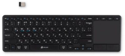 Клавиатура Оклик K614W черный USB беспроводная slim Multimedia Touch (1979327) [1979327]