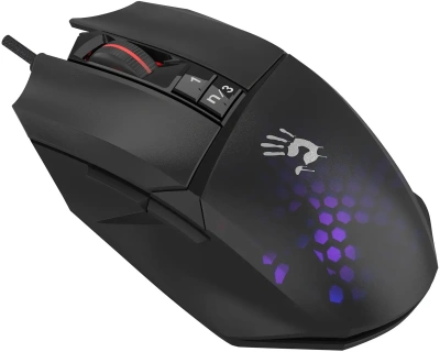 Мышь проводная A4Tech Bloody W65 Max Mini черный, 12000 dpi, USB, кнопки - 9 [W65 MAX MINI HONEYCOMB]