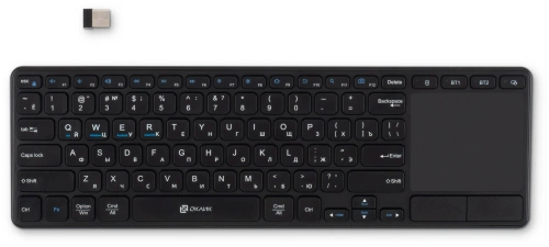 Клавиатура Оклик K614W черный USB беспроводная slim Multimedia Touch (1979327) [1979327]