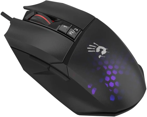 Мышь проводная A4Tech Bloody W65 Max Mini черный, 12000 dpi, USB, кнопки - 9 [W65 MAX MINI HONEYCOMB]