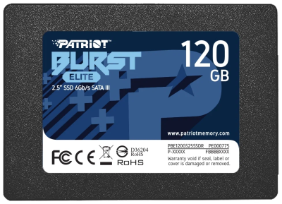 Накопитель SSD Patriot Burst Elite 120GB, SATA 2.5&quot;, 450/320, RET [PBE120GS25SSDR]