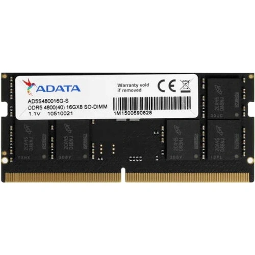 Оперативная память ADATA DDR5, 16Gb 4800MHz, CL40, SODIMM [AD5S480016G-S]