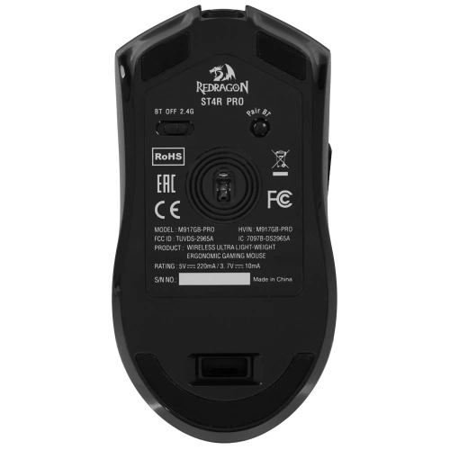 Мышь беспроводная/проводная REDRAGON St4r Pro черный, 26000 dpi [72323]