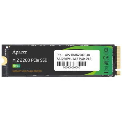 Накопитель SSD Apacer 2TB PCIe 3.0 x4, M.2 2280, NVMe, R/W 3500/3000 [AP2TBAS2280P4U-1]