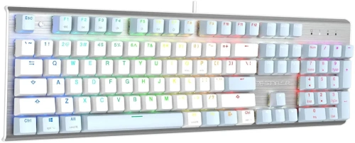 Клавиатура A4Tech Fstyler FS100 Neon проводная, USB, синий/белый [FS100 синий/белый]