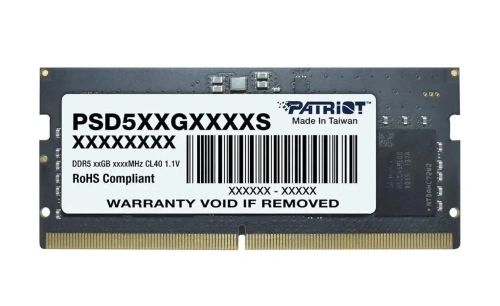 Оперативная память DDR5 32Gb 4800MHz Patriot RTL PC5-38400 CL40 SO-DIMM [PSD532G48002S]