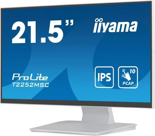 Монитор Iiyama ProLite T2252MSC-W2, белый, 21.5" [T2252MSC-W2]