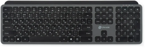 Клавиатура Оклик K859W беспроводная USB серый/черный (2002136) [2002136]