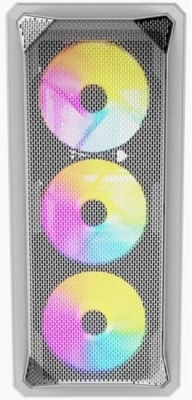 Компьютерный корпус Powercase Mistral Z4 White, Tempered Glass, Mesh, 4x 120mm 5-color LED fan, белый, ATX [CMIZW-L4]