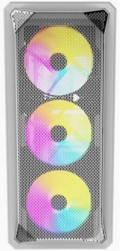 Компьютерный корпус Powercase Mistral Z4 White, Tempered Glass, Mesh, 4x 120mm 5-color LED fan, белый, ATX [CMIZW-L4]