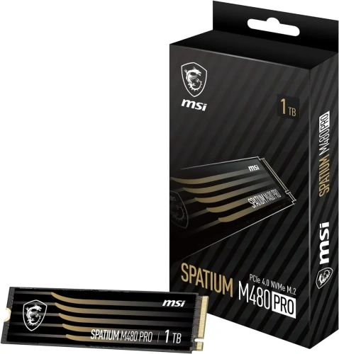 Накопитель SSD MSI 1TB PCIe 4.0 NVMe M.2 SPATIUM M480 PRO [S78-440L1G0-P83]