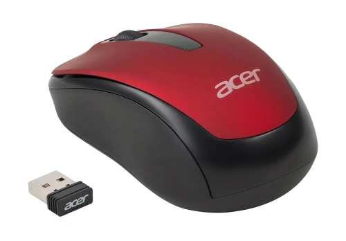 Мышь беспроводная Acer OMR136 красный, 1000 dpi [ZL.MCEEE.01J]