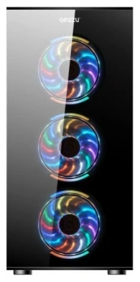 Компьютерный корпус Ginzzu CL280 FAN 12CM RGb*4 USB3.0 Window [CL280]