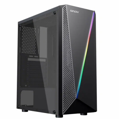 Компьютерный корпус Ginzzu SL150 панель с RGb подсветкой [SL150]