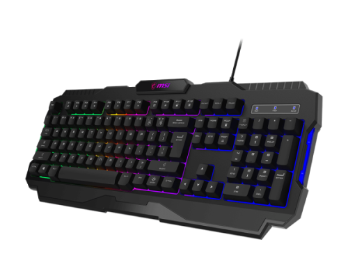 Клавиатура MSI FORGE GK100, Wired, RGb lighting, Anti-ghosting Capability, Black [S11-04RU252-HH9]