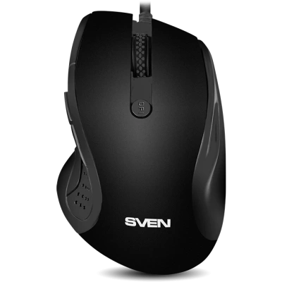 Мышь проводная SVEN RX-113 черный, 2000 dpi, USB, кнопки - 6 [SV-018733]