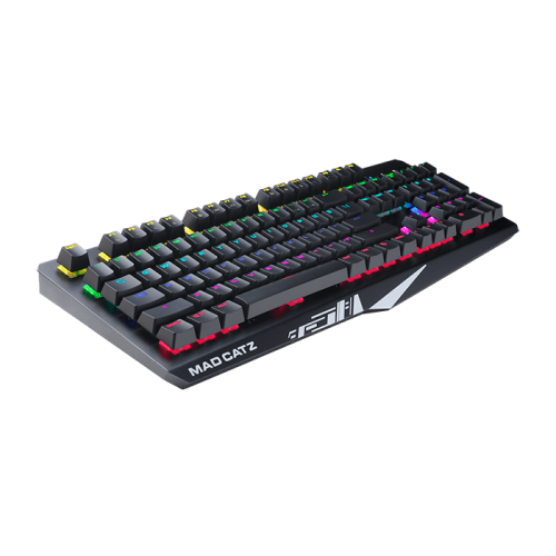 Игровая клавиатура черная Mad Catz S.T.R.I.K.E. 4 (Cherry Red Switch, RGB подсветка, аллюминиевая рама, USB) [KS13MMUSBL000-0]