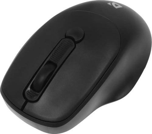 Мышь беспроводная Defender Feam MM-296 черный, 1600 dpi, радиоканал, USB, кнопки - 4 [52296]