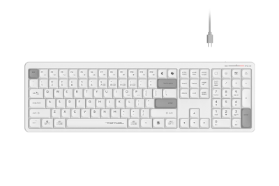 Клавиатура A4Tech Fstyler FBX55C белый USB беспроводная BT/Radio slim Multimedia (FBX55C) [FBX55C белый]