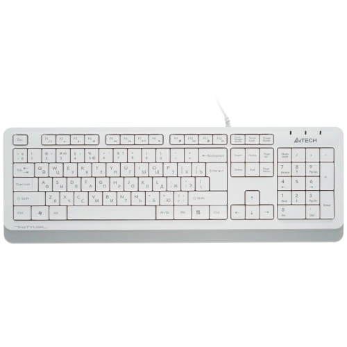 Клавиатура A4Tech Fstyler FK10 проводная, USB, белый/серый [FK10 WHITE]