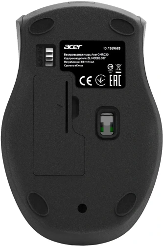 Мышь беспроводная Acer OMR030 черный, 1600 dpi, кнопки - 4 [ZL.MCEEE.007]