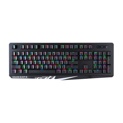 Игровая клавиатура черная Mad Catz S.T.R.I.K.E. 4 (Cherry Red Switch, RGB подсветка, аллюминиевая рама, USB) [KS13MMUSBL000-0]