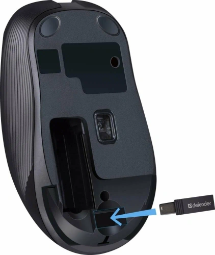 Мышь беспроводная Defender Gassa MM-105 бирюзовый, 1600 dpi, радиоканал, USB, кнопки - 6 [52102]