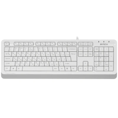 Клавиатура A4Tech Fstyler FKS10 проводная, USB, белый/серый [FKS10 WHITE]