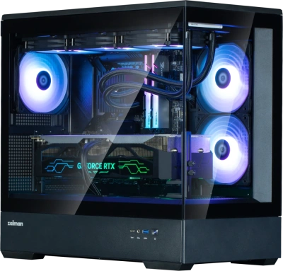 Компьютерный корпус ZALMAN P30 V2, MATX, BLACK, WINDOW, 2x3.5&quot;, 3x2.5&quot; [P30 Black V2]