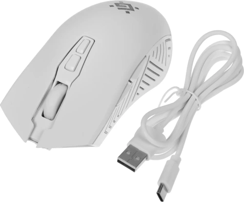 Мышь беспроводная Defender Pandora GM-502 белый, 3200 dpi, кнопки - 7 [52502]