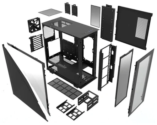 Компьютерный корпус Thermaltake Divider 300 TG черный без БП [CA-1S2-00M1WN-00]