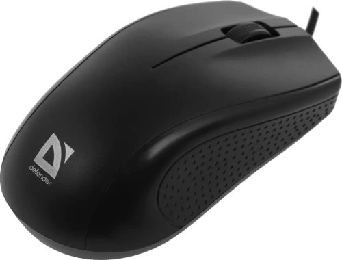 Мышь проводная Defender Optimum MB-160 черный, 1000 dpi, USB, кнопки - 3 [52160]