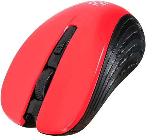 Мышь беспроводная Oklick 545MW черный/красный, 1600 dpi, радиоканал, USB, кнопки - 4 [TM-5500 RED]