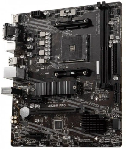 Материнская плата MSI A520M PRO, AM4, AMD A520, 2xDDR4, 4xSATA [A520M PRO]