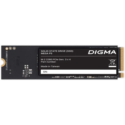 Накопитель SSD Digma Mega P5 256Gb, PCIe 3.0 x4 [DGSM3256GP53T]