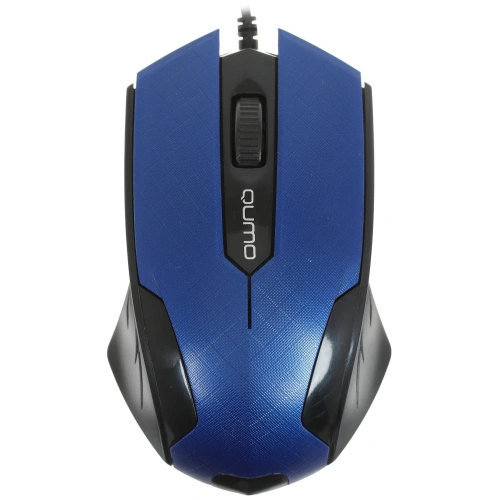 Мышь проводная Qumo Office M14 синий, 1000 dpi, USB, кнопки - 3 [M14 Blue]