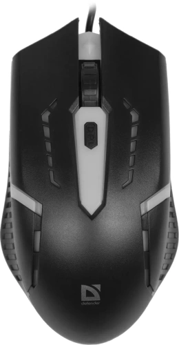 Мышь проводная Defender Hit MB-601 черный, 1200 dpi, USB, кнопки - 4 [52601]