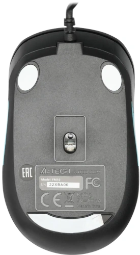 Мышь проводная A4Tech Fstyler FM10 черный/синий, 1600 dpi, USB, кнопки - 4 [FM10 BLUE]