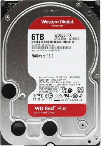 Жесткий диск Western Digital Red Plus 6 ТВ [WD60EFPX]