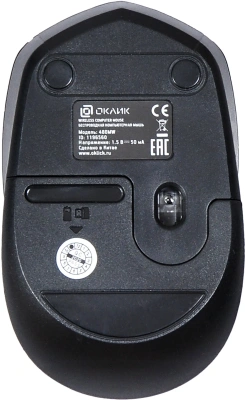 Мышь Oklick 488MW черный, оптическая (1000dpi) беспроводная USB (4but) [SR-1807 BLACK]
