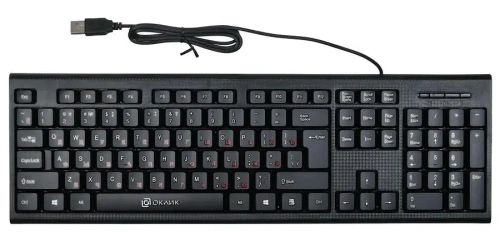 Клавиатура Oklick 120M проводная, USB, черный [120M]